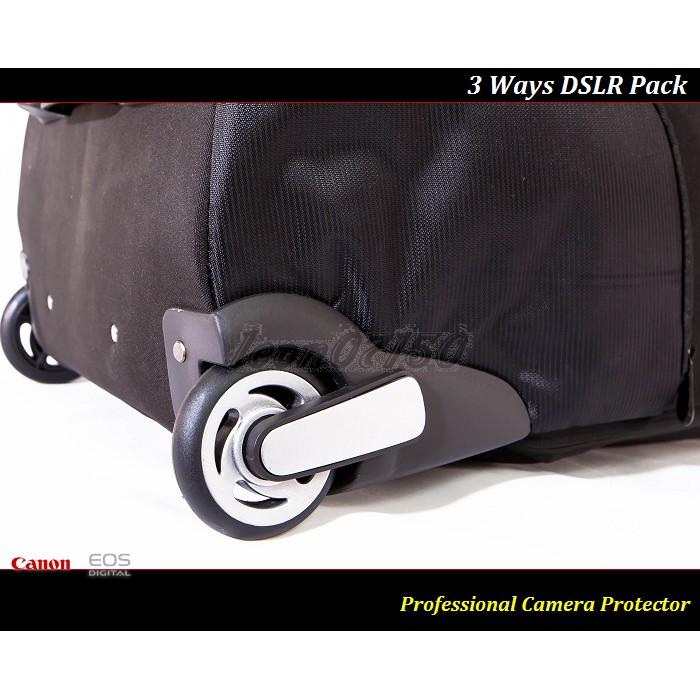 【特價促銷】專業型三用相機旅遊背包(可拉/可提/可背)一包多用-雙拉桿滑輪式設計-專業攝影師的最愛-細節圖4