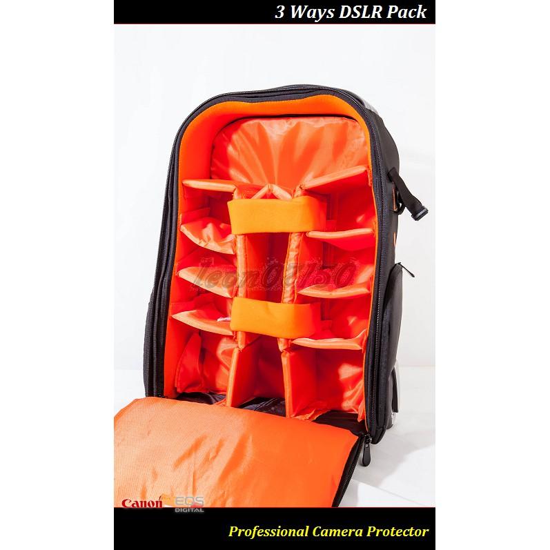 【特價促銷】專業型三用相機旅遊背包(可拉/可提/可背)一包多用-雙拉桿滑輪式設計-專業攝影師的最愛-細節圖5