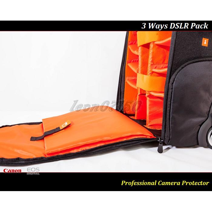 【特價促銷】專業型三用相機旅遊背包(可拉/可提/可背)一包多用-雙拉桿滑輪式設計-專業攝影師的最愛-細節圖6