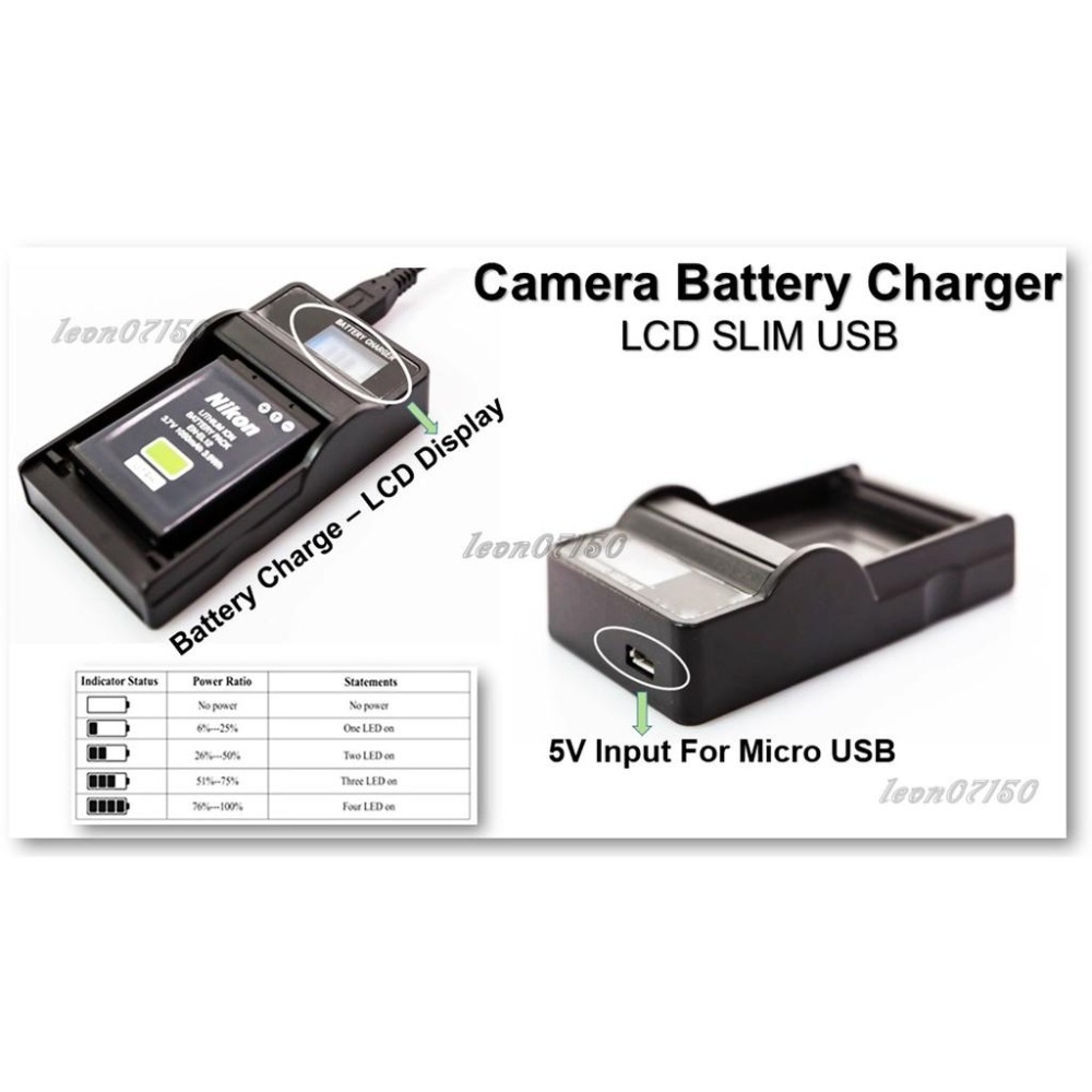 【特價促銷】新款Canon NB-5L 超薄LCD數位充電器IXUS 860IS/950IS/970IS/980IS-細節圖5