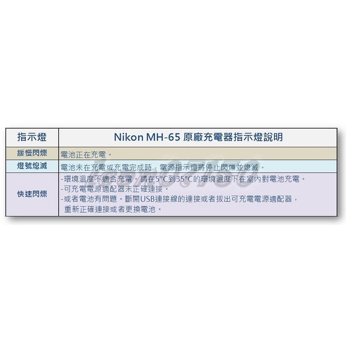 【限量促銷】全新Nikon MH-65原廠充電器 EN-EL12 /S610/S620/S630/ S710/ EL12-細節圖5