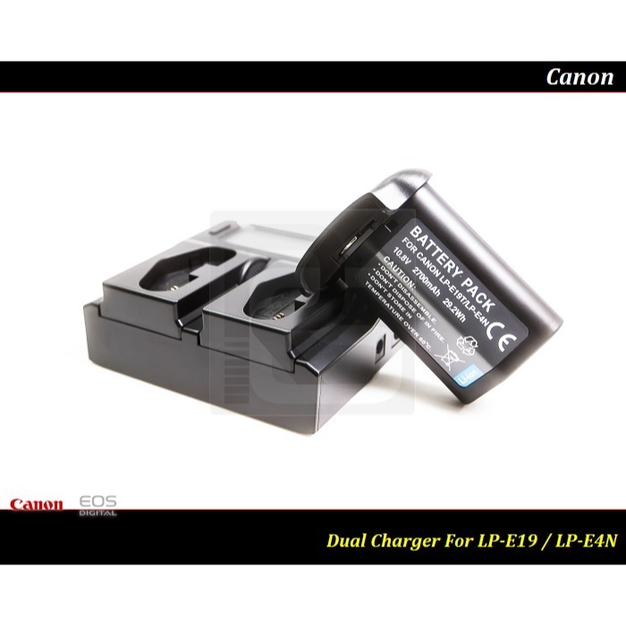 【台灣現貨】Canon LP-E19 雙槽液晶充電器 LP-E4N / LP-E4 / E19 / E4 / E4N-細節圖4