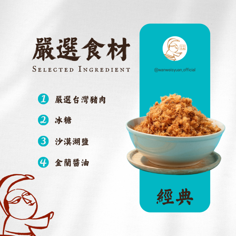 【萬味軒肉乾】經典復刻系列－【招牌肉鬆 250g】-細節圖2