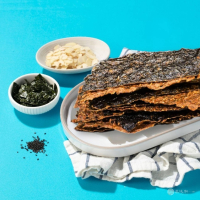 【萬味軒肉乾】脆片肉乾系列－【海苔杏仁口味 80g】