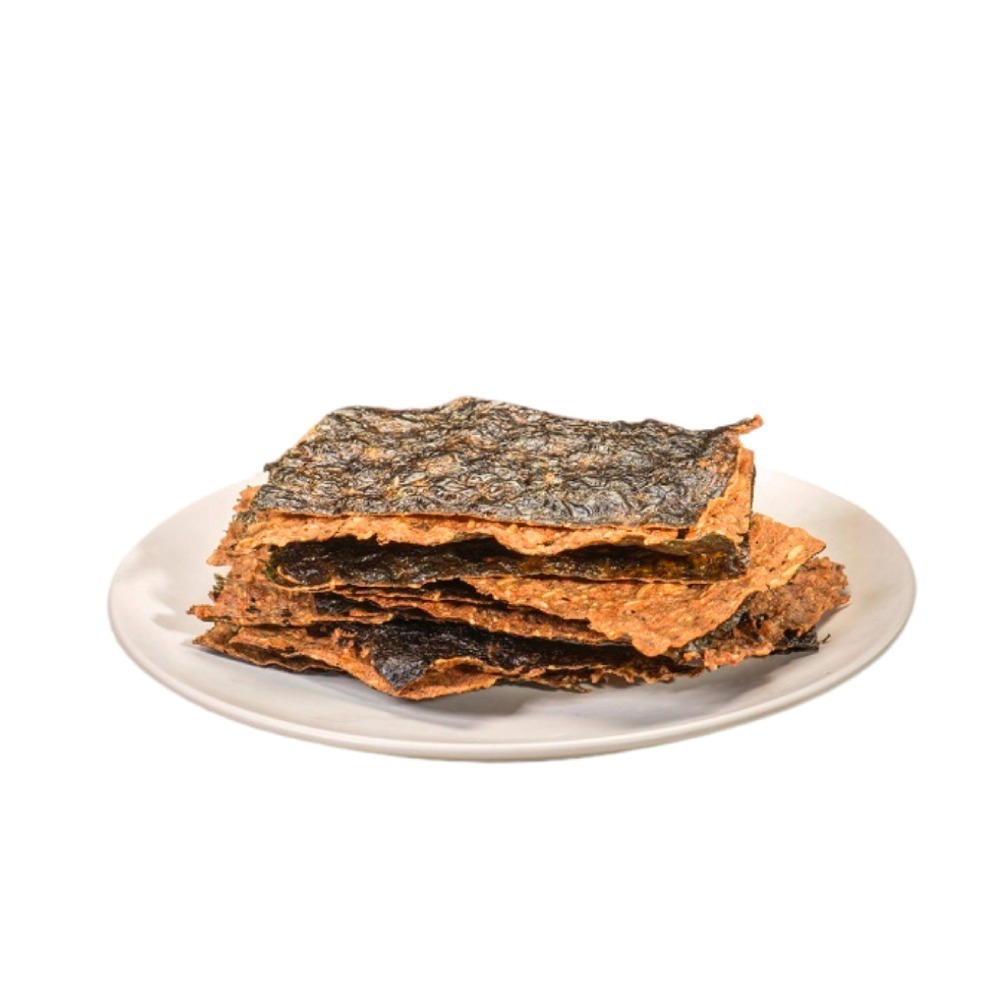 【萬味軒肉乾】脆片肉乾系列－【海苔杏仁口味 80g】-細節圖2