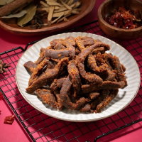 【萬味軒肉乾】牛肉乾系列－【香辣牛肉條 250g】