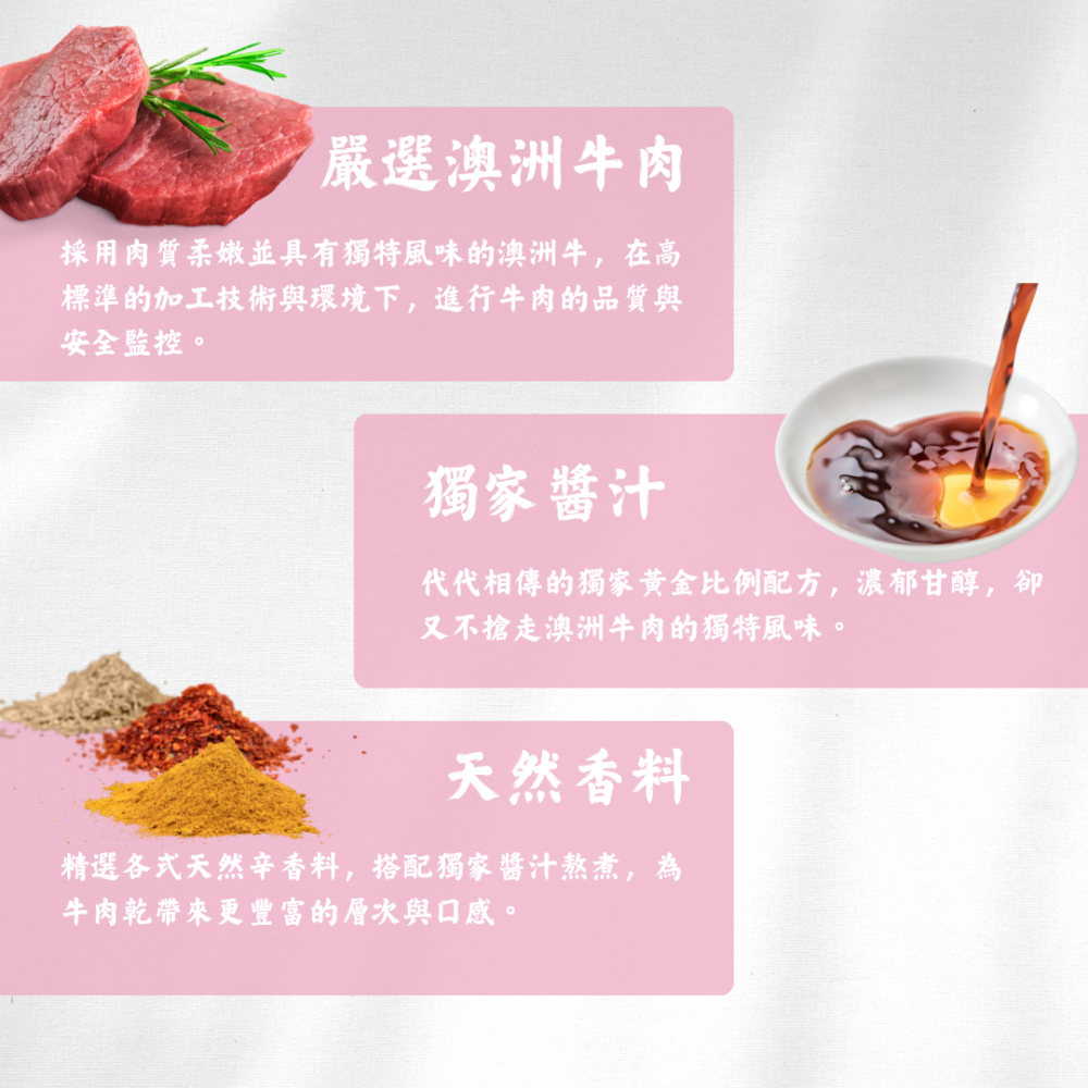 【萬味軒肉乾】牛肉乾系列－【黑胡椒牛肉乾 250g】-細節圖3