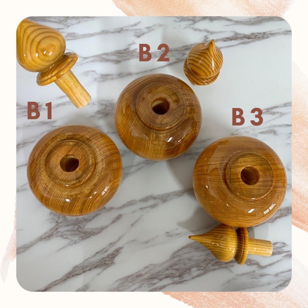 越檜木 聚寶盆 噴PU亮光漆 B1-B3款-細節圖2