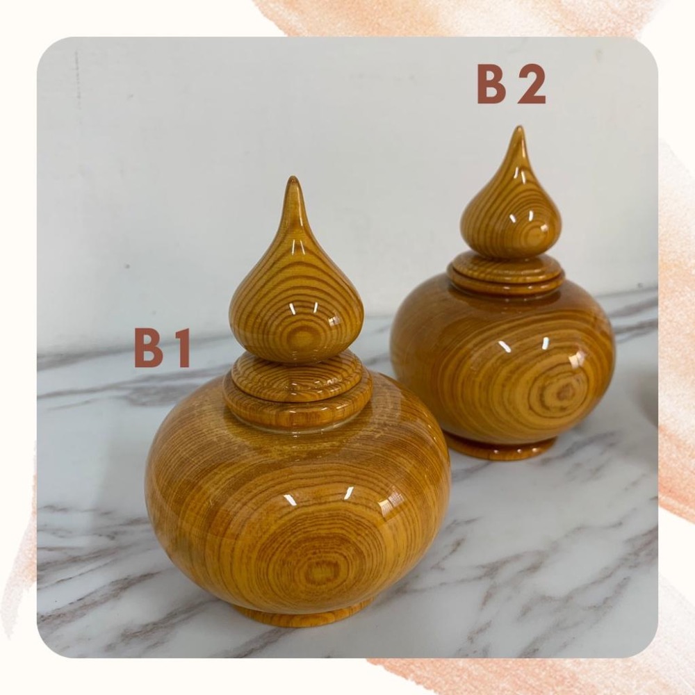 越檜木 聚寶盆 噴PU亮光漆 B1-B3款-細節圖3