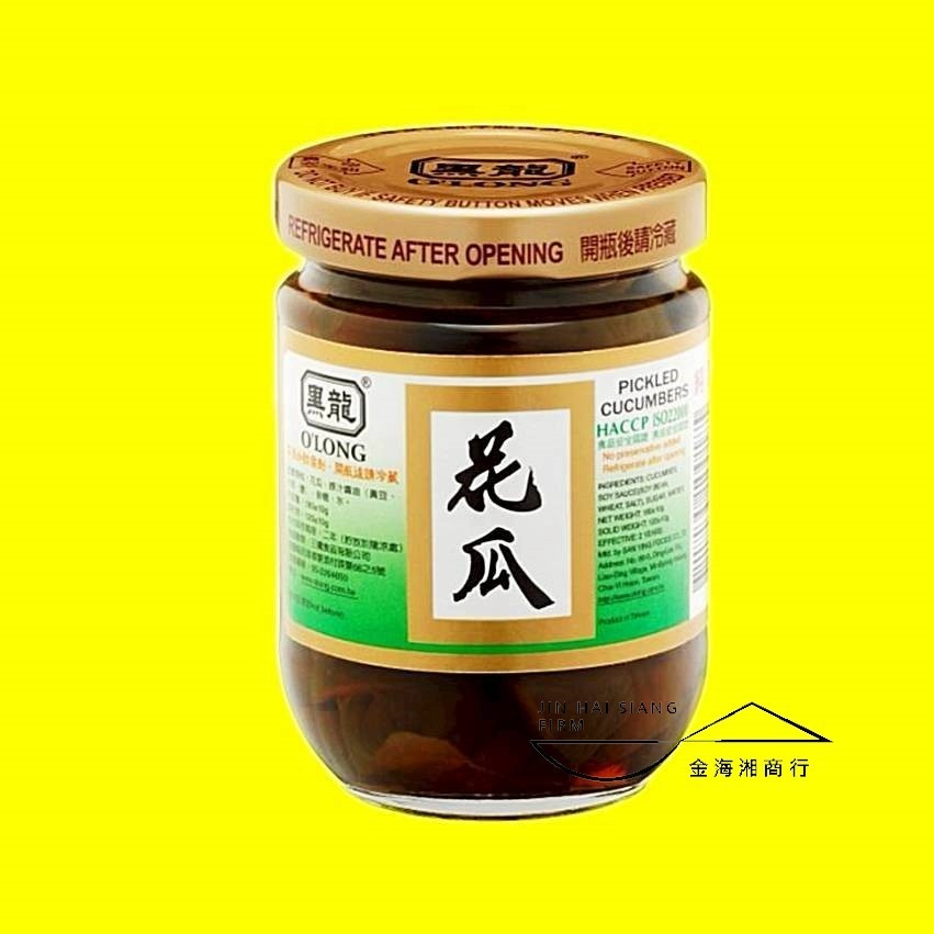 【金海湘商行】黑龍 花瓜 菜心 180公克｜罐 佐餐良伴 純素-規格圖1