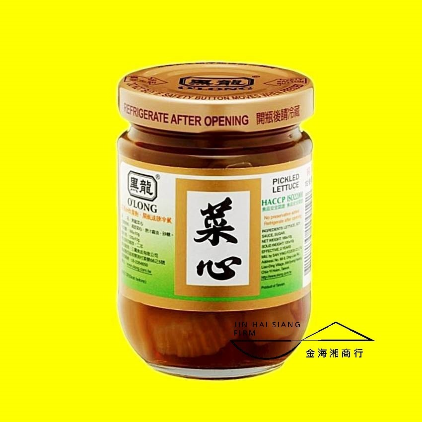 【金海湘商行】黑龍 花瓜 菜心 180公克｜罐 佐餐良伴 純素-規格圖1