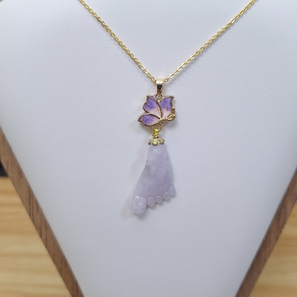 ✨️色漾軒✨️知足常樂 #紫翡翠 #天然A貨翡翠-規格圖4