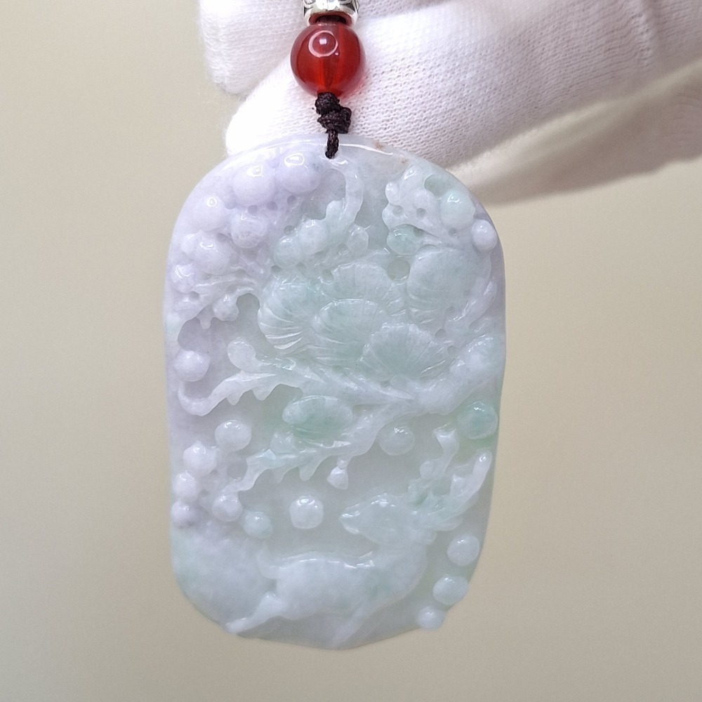 ✨️色漾軒✨️ 松鹿長存 #春帶彩  #紫翡翠 #天然A貨翡翠-規格圖6