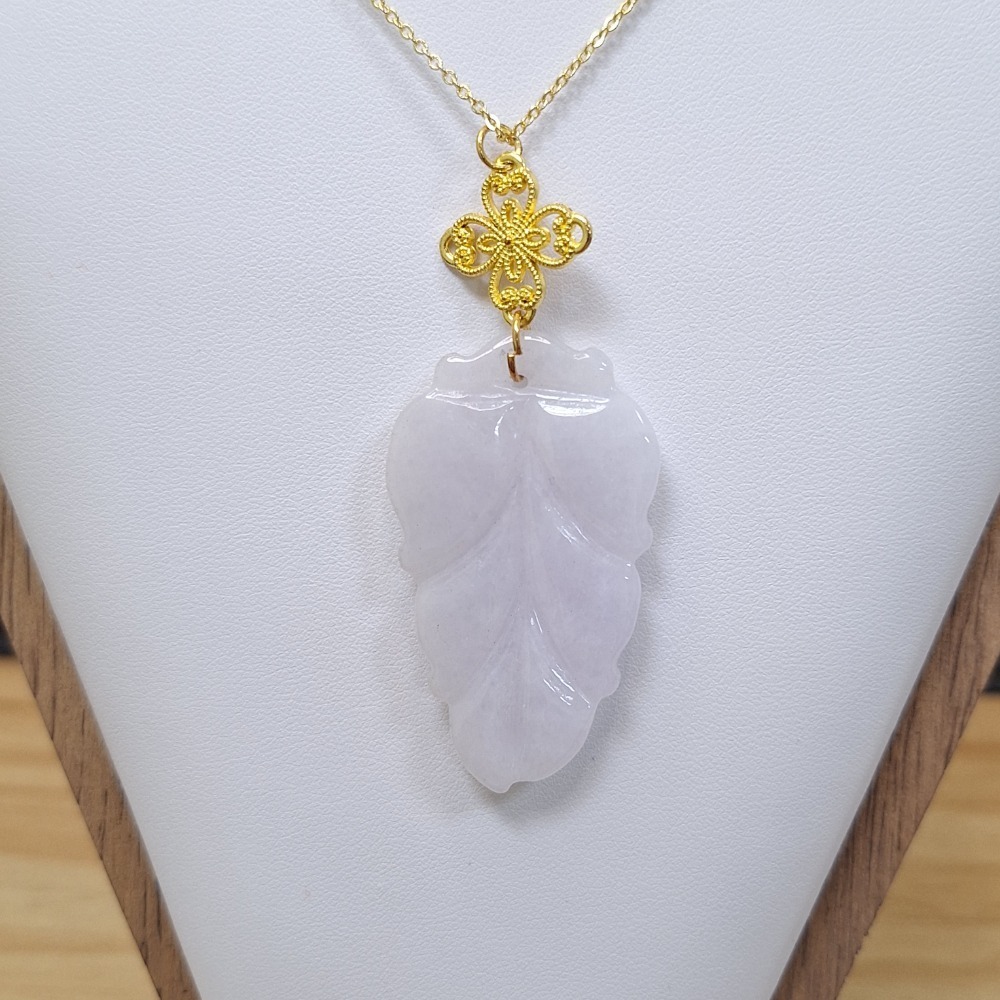 ✨️色漾軒✨️ 大葉有成 #天然A貨翡翠 #白翡翠-細節圖2