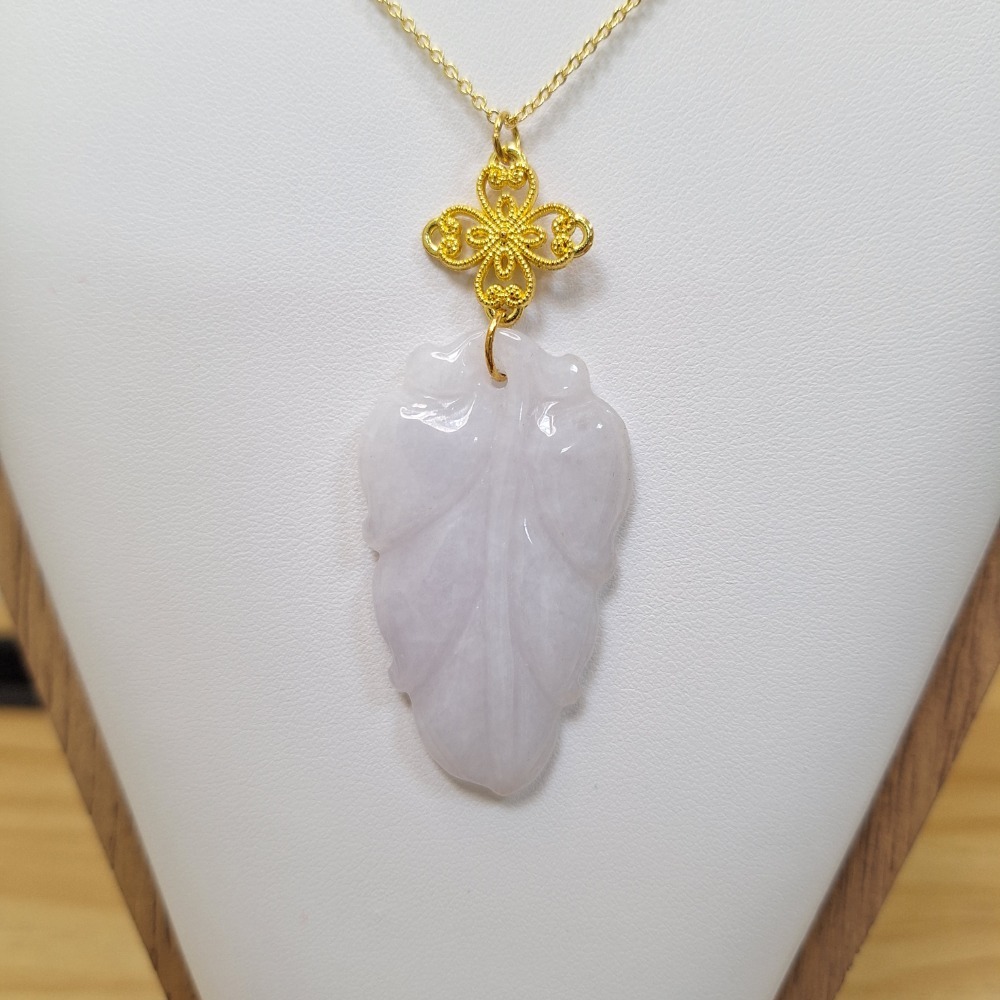 ✨️色漾軒✨️ 大葉有成 #天然A貨翡翠 #白翡翠-規格圖5