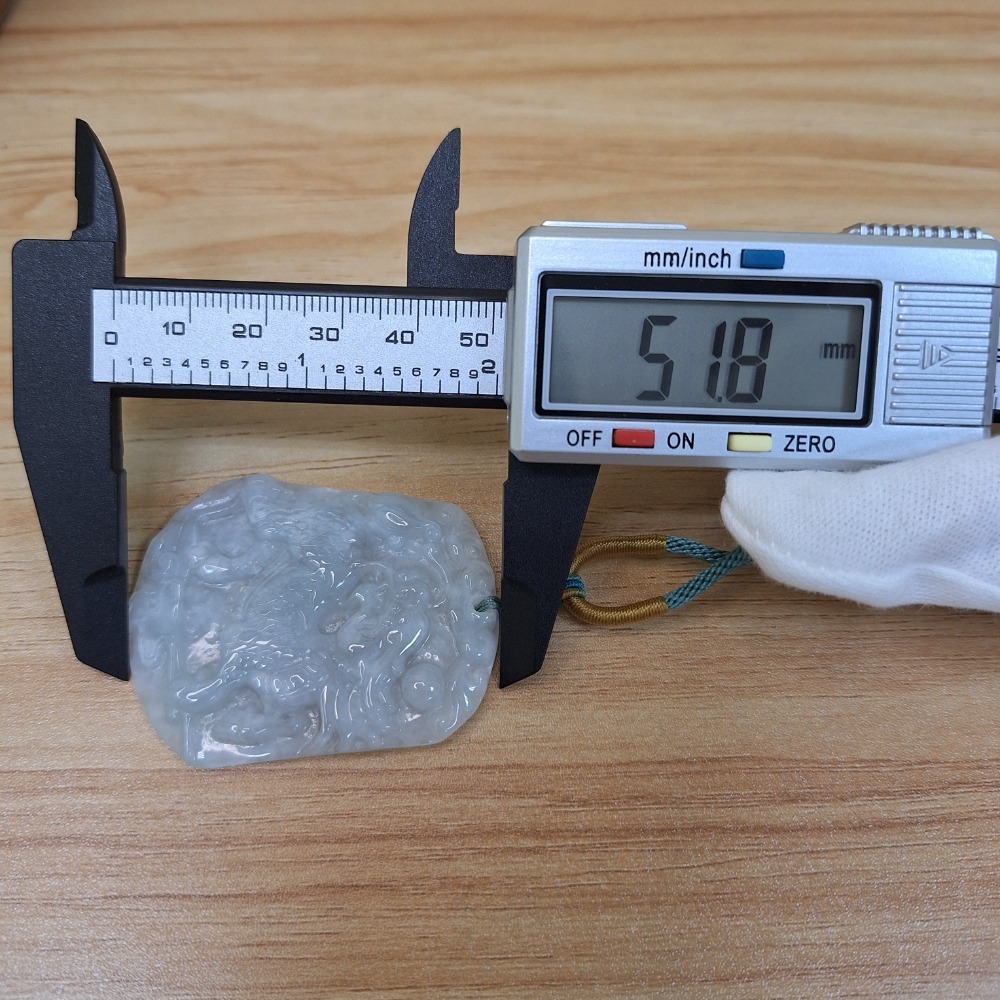 ✨️色漾軒✨️糯冰烏雞麒麟回頭招財納福 #天然A貨翡翠-細節圖4