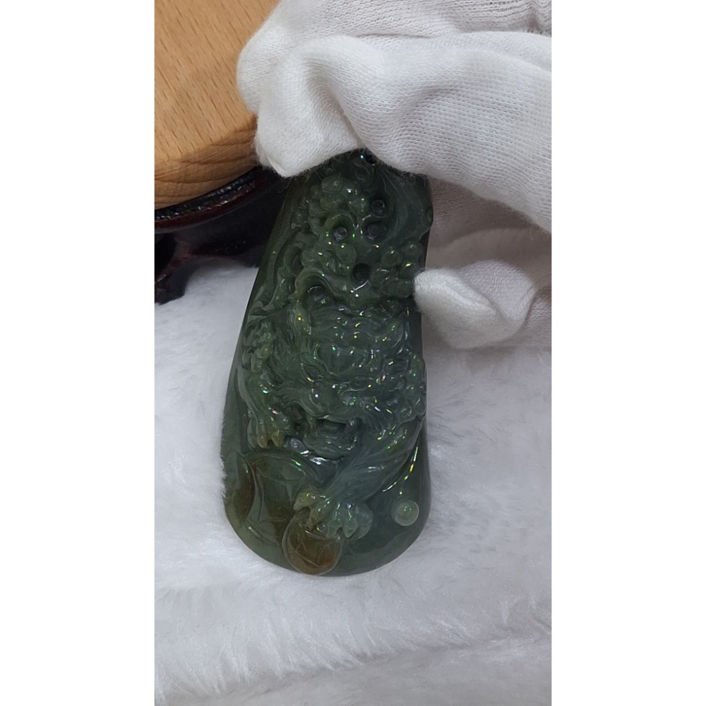 ✨️色漾軒✨️ 猛虎下山咬米米 #求財#天然A貨翡翠-規格圖6