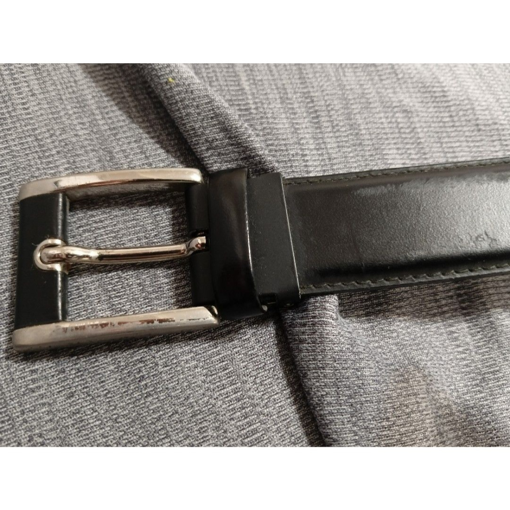 【正品/二手】dunhill 登喜路 黑色真皮皮帶｜男士皮帶｜44/112-細節圖2