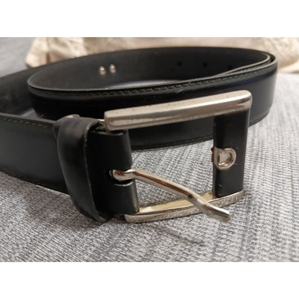 【正品/二手】dunhill 登喜路 黑色真皮皮帶｜男士皮帶｜44/112-細節圖8