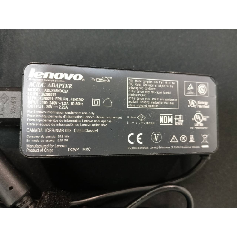 💻 【二手 I Lenovo 聯想】原廠 45W 筆電變壓器｜ADLX45NDC2A｜20V 2.25A｜方口帶針-細節圖4