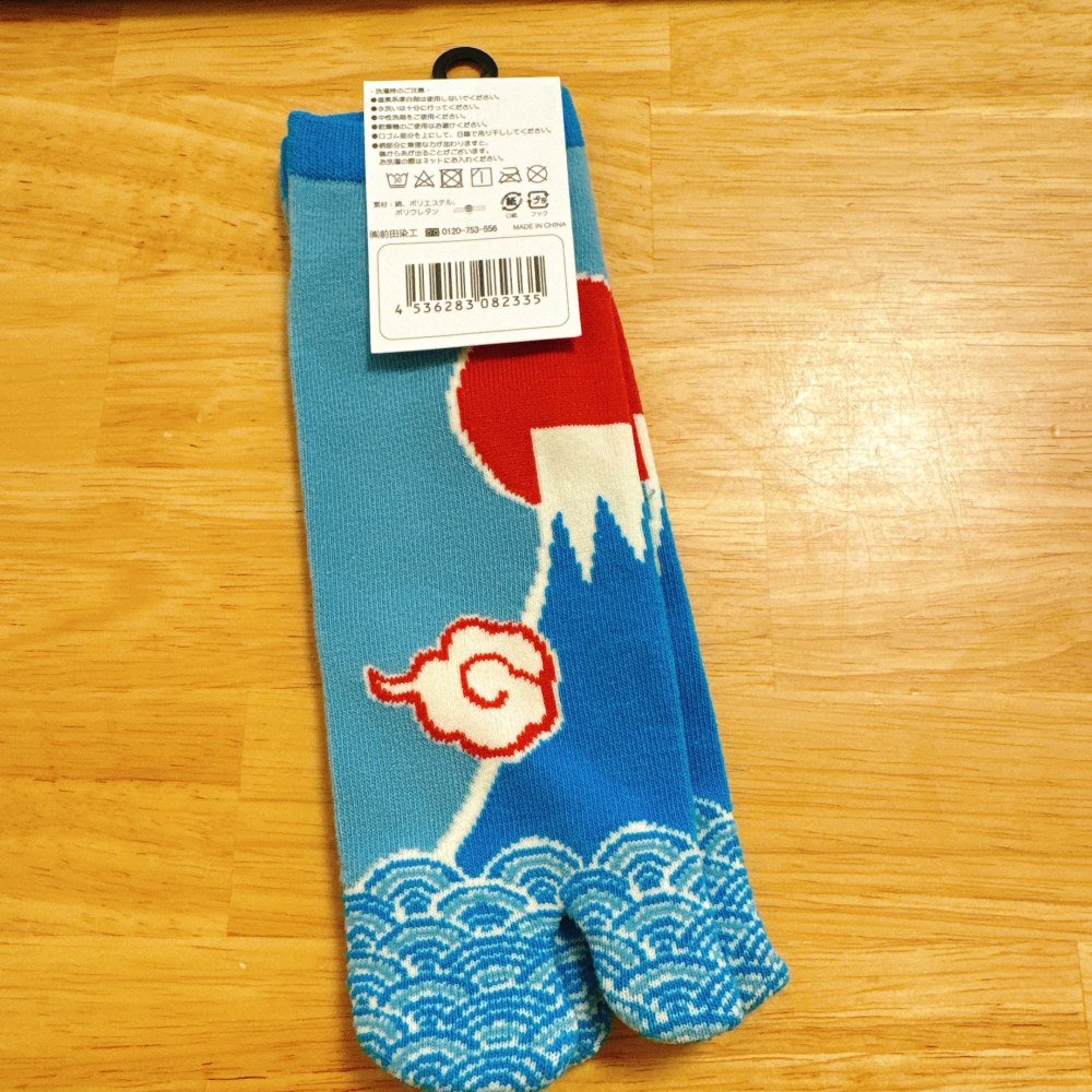 <木木·仕事部屋 Mu Mu Studio>日本 富士山 日出富士山 短襪 襪子 限定 紀念品 送禮  短筒襪 二趾襪-細節圖2