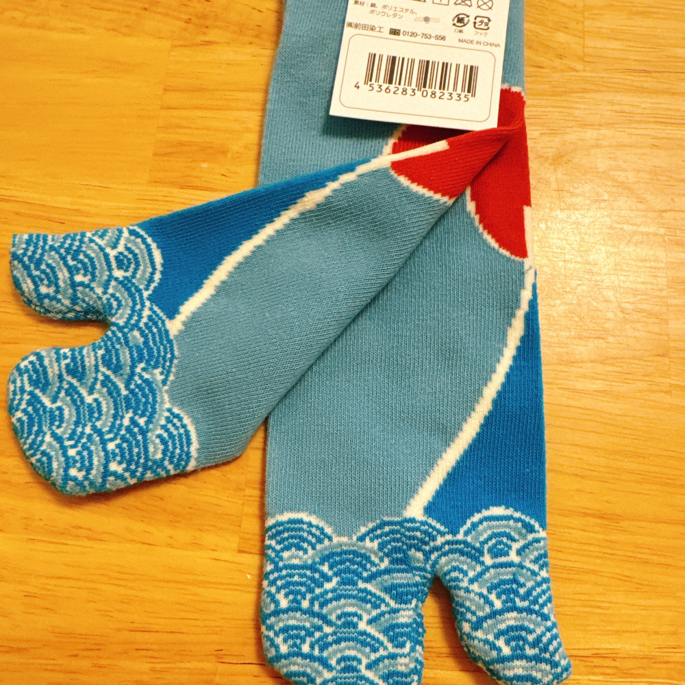 <木木·仕事部屋 Mu Mu Studio>日本 富士山 日出富士山 短襪 襪子 限定 紀念品 送禮  短筒襪 二趾襪-細節圖3