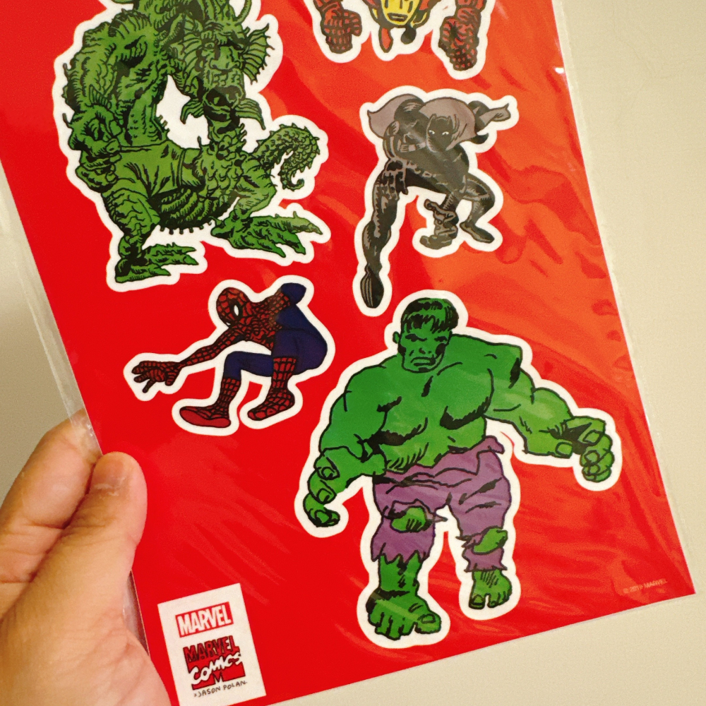 <木木·仕事部屋 Mu Mu Studio> Uniqlo Marvel 漫威 聯名 貼紙 蜘蛛人 鋼鐵人 浩克 貼紙-細節圖3