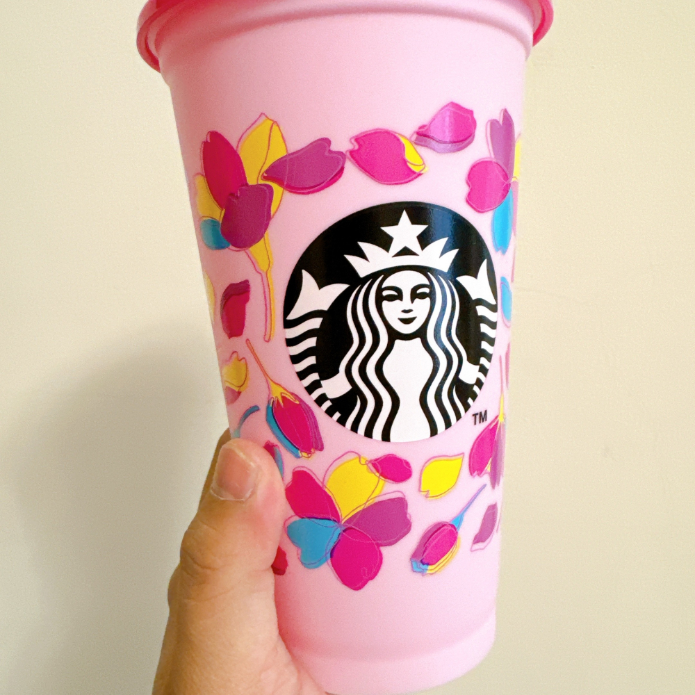 <木木·仕事部屋 Mu Mu Studio> 日本 Starbucks 星巴克 櫻花杯 櫻花 隨行杯 冷水杯 水杯 桃紅-細節圖2