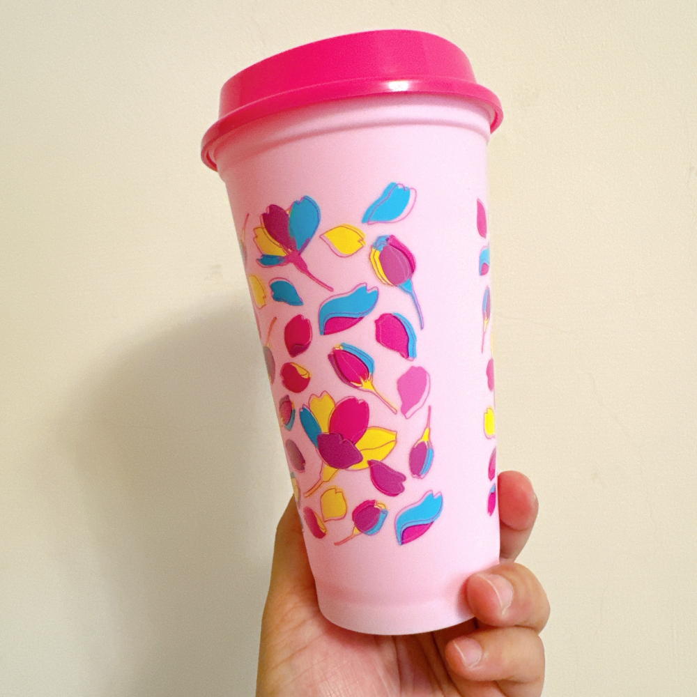 <木木·仕事部屋 Mu Mu Studio> 日本 Starbucks 星巴克 櫻花杯 櫻花 隨行杯 冷水杯 水杯 桃紅-細節圖3