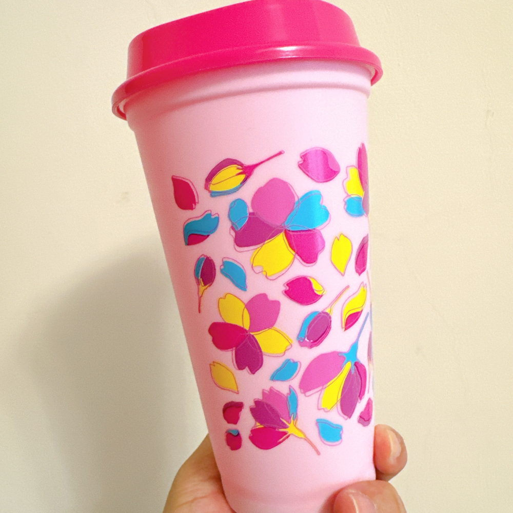 <木木·仕事部屋 Mu Mu Studio> 日本 Starbucks 星巴克 櫻花杯 櫻花 隨行杯 冷水杯 水杯 桃紅-細節圖4