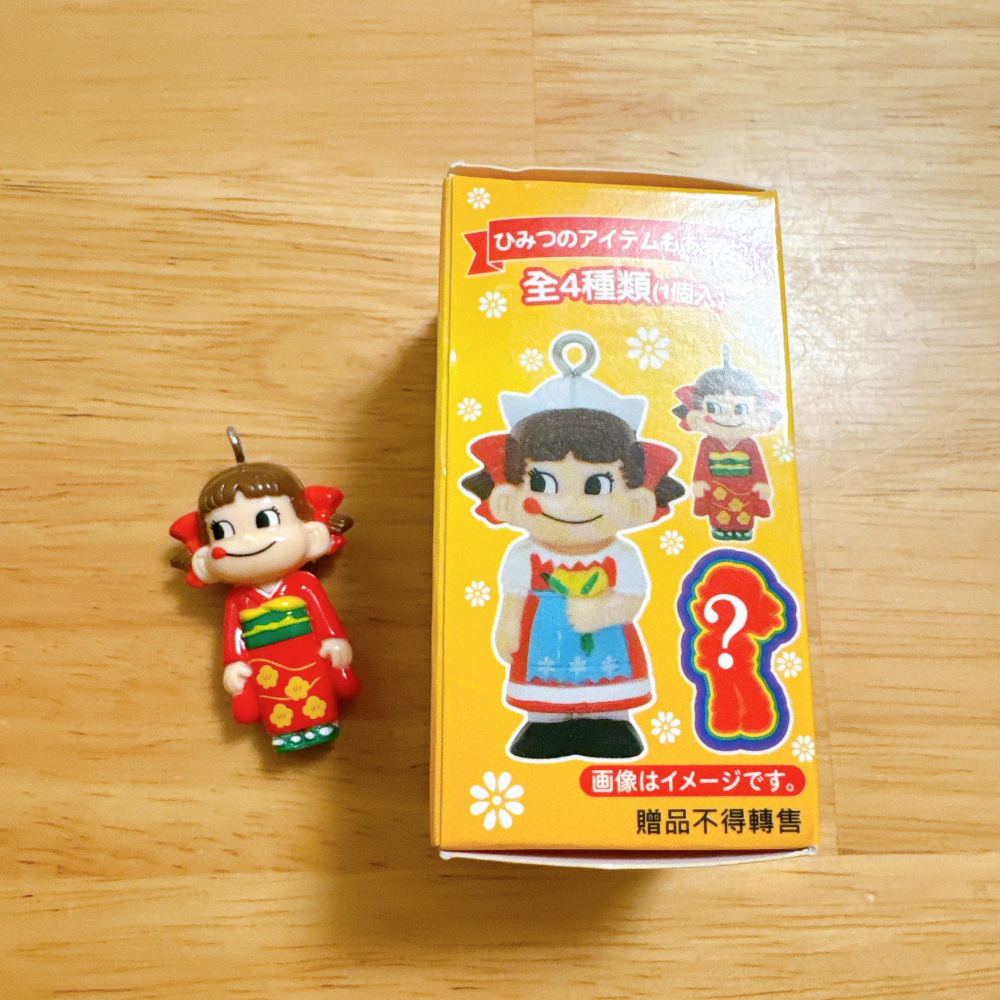 <木木·仕事部屋 Mu Mu Studio> 不二家 FUJIYA 牛奶妹 迷你吊飾組 吊墜 Peko 人偶吊飾-細節圖2
