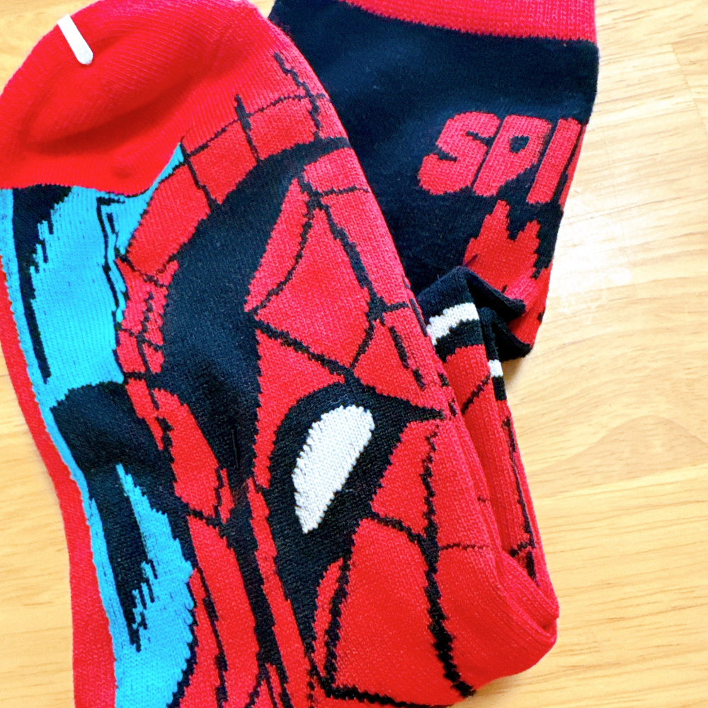 <木木·仕事部屋 Mu Mu Studio> Marvel 漫威 蜘蛛人 長襪 襪子 男女通用 超級英雄-細節圖2