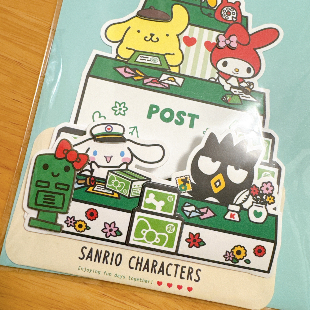 <木木·仕事部屋 Mu Mu Studio> 郵局 聯名 三麗鷗 hello kitty 情意滿滿萬用卡片 郵差 萬用卡-細節圖2
