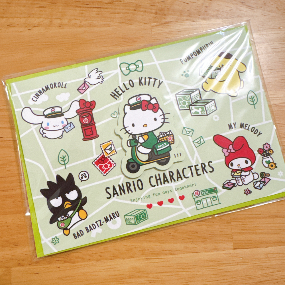 <木木·仕事部屋 Mu Mu Studio> 郵局 聯名 三麗鷗 hello kitty 情意滿滿萬用卡片 郵差 萬用卡-細節圖6