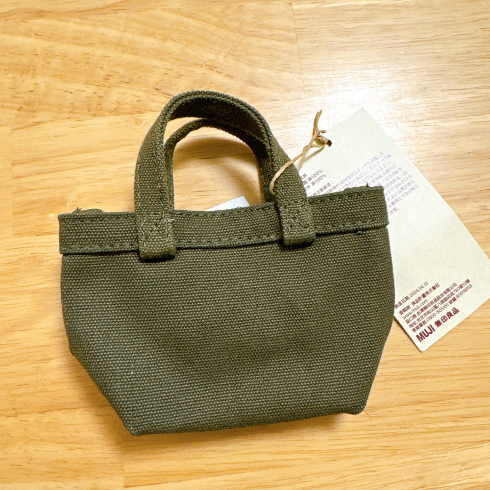 <木木·仕事部屋 Mu Mu Studio> muji 無印良品 無印 迷你 帆布托特包 帆布包 小包 小物包 小物袋-細節圖3