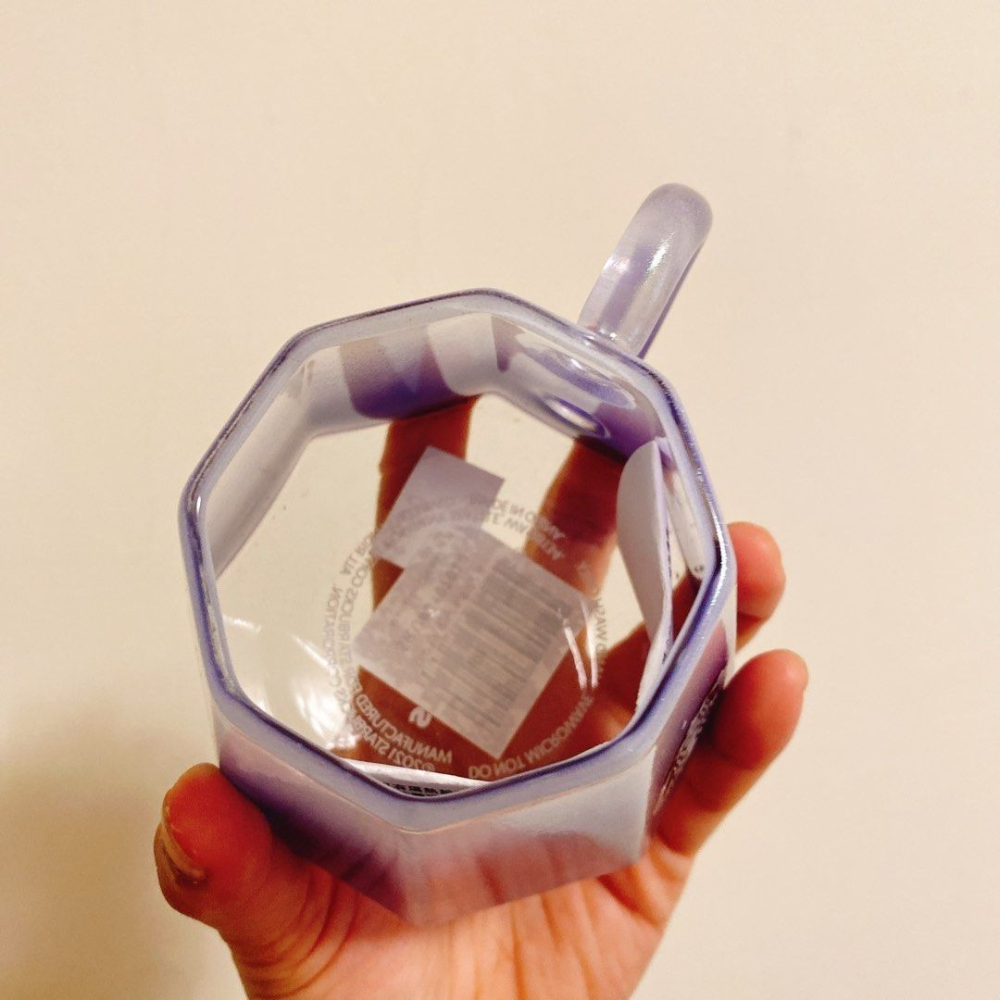 <木木·仕事部屋 Mu Mu Studio> Starbucks 星巴克 山形霧藍玻璃杯 紫 藍 水杯 馬克杯 全新-細節圖2