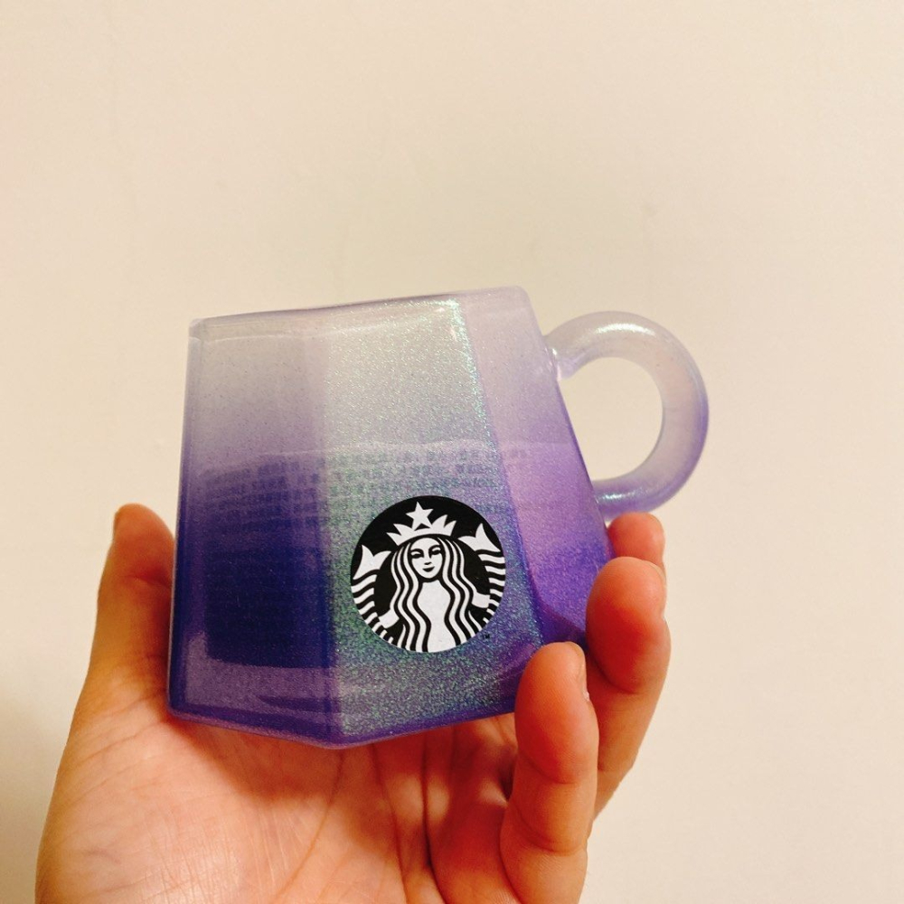 <木木·仕事部屋 Mu Mu Studio> Starbucks 星巴克 山形霧藍玻璃杯 紫 藍 水杯 馬克杯 全新-細節圖4