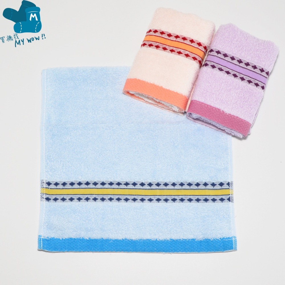 [小毛巾]弱捻系緞格童巾 28X54CM 雙鶴 毛巾 吸水毛巾 兒童毛巾 擦臉巾 柔軟毛巾 台灣毛巾 NO.1557-細節圖2