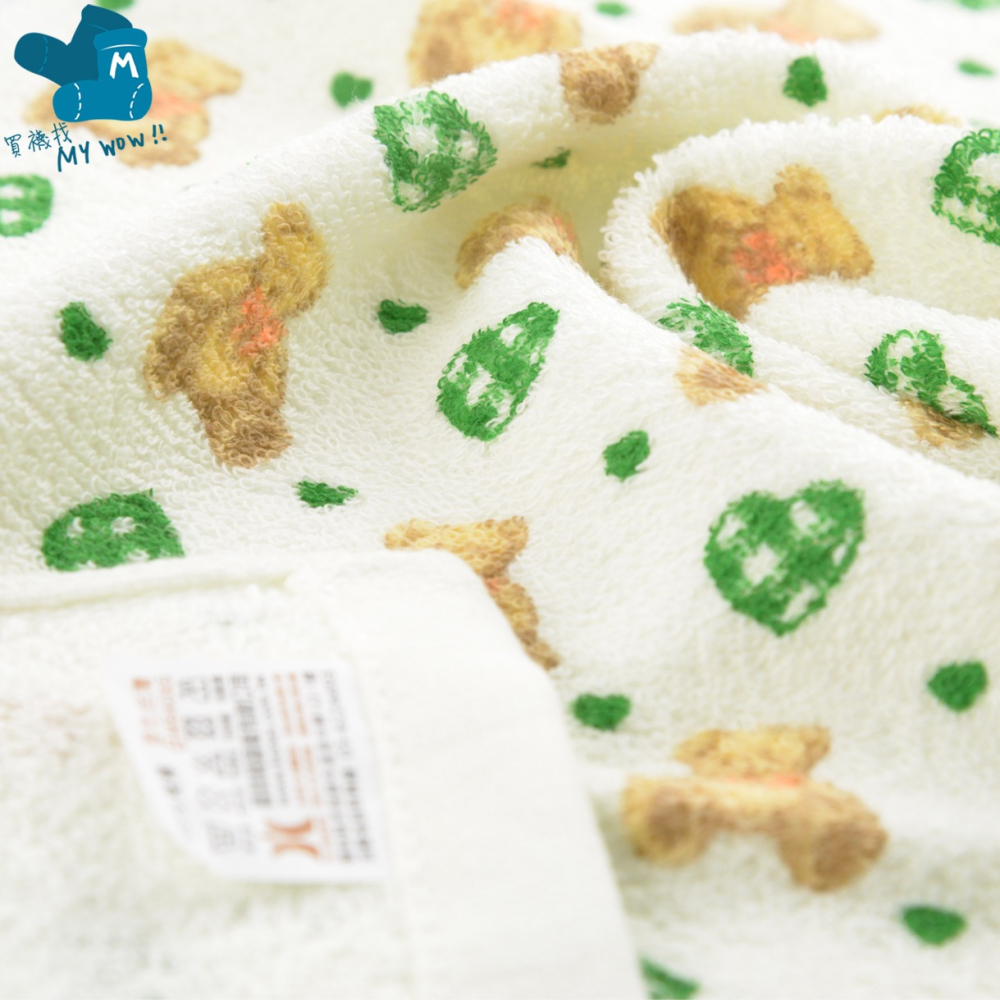 [童巾] Kones愛心熊童巾 27X52cm 毛巾家族 珂妮斯 毛巾 吸水 台灣製 NO.167 麥襪企業社-細節圖2