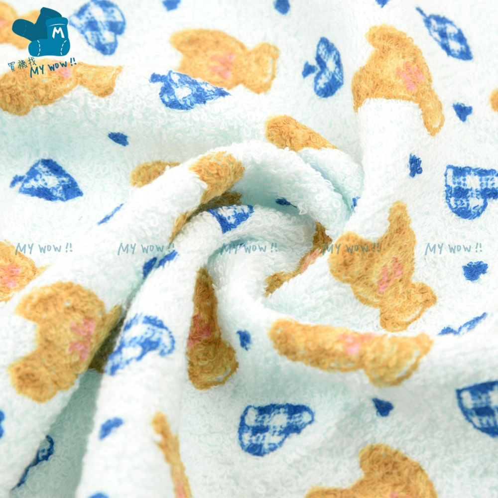 [童巾] Kones愛心熊童巾 27X52cm 毛巾家族 珂妮斯 毛巾 吸水 台灣製 NO.167 麥襪企業社-細節圖3