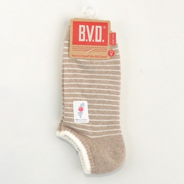 BVD 船型氣墊襪 22-25 CM #時尚 #雅痞風 B.V.D. 帆船襪 厚襪 氣墊襪 船襪 色襪 女襪-規格圖4