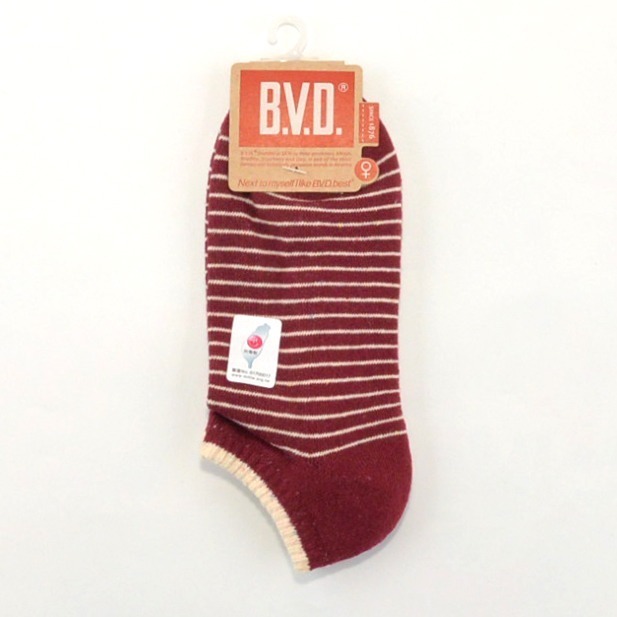 BVD 船型氣墊襪 22-25 CM #時尚 #雅痞風 B.V.D. 帆船襪 厚襪 氣墊襪 船襪 色襪 女襪 B208-規格圖4