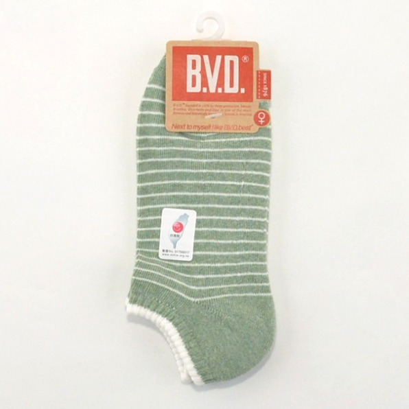 BVD 船型氣墊襪 22-25 CM #時尚 #雅痞風 B.V.D. 帆船襪 厚襪 氣墊襪 船襪 色襪 女襪-規格圖4