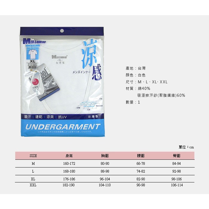 Nonno 涼感男短袖衫儂儂 涼感衣 圓領 寬鬆 內衣 NO.90004 麥襪企業社-細節圖3