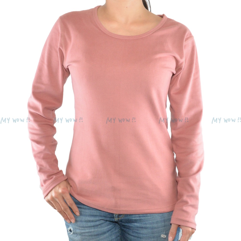 鑽石級-女款暖Q絨保暖衣 德絨 機能性 長袖 上衣 內搭衣 蓄熱衣 保暖衣 女圓領 冬天衣服 圓領 半高領-規格圖4