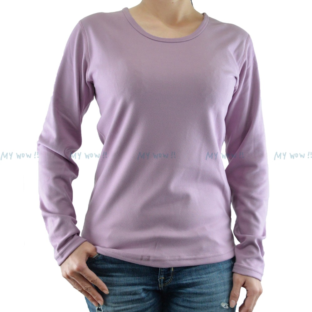 鑽石級-女款暖Q絨保暖衣 德絨 機能性 長袖 上衣 內搭衣 蓄熱衣 保暖衣 女圓領 冬天衣服 圓領 半高領-規格圖4