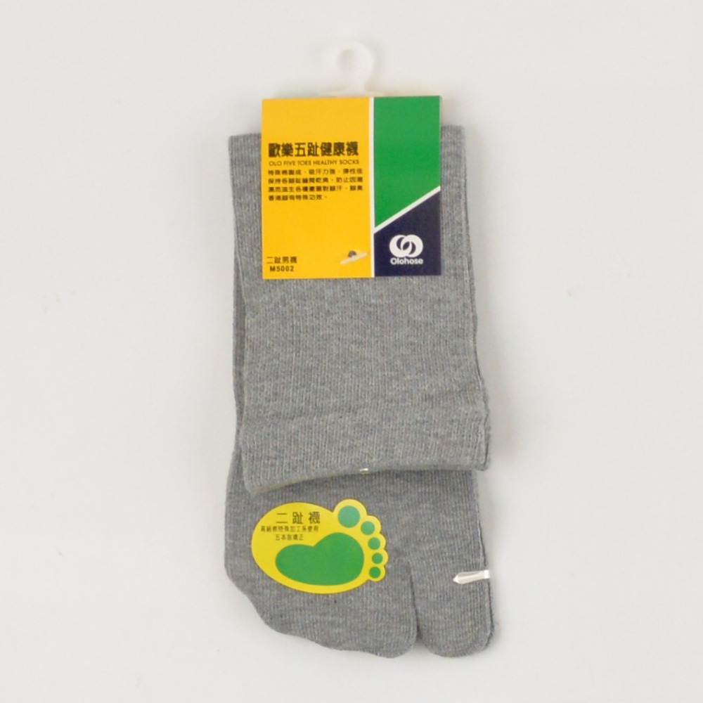 Olohose 二趾小腿襪 歐樂五趾襪 精梳棉 二趾襪 分趾襪 夾腳襪 木屐襪 男襪 M5002-規格圖4