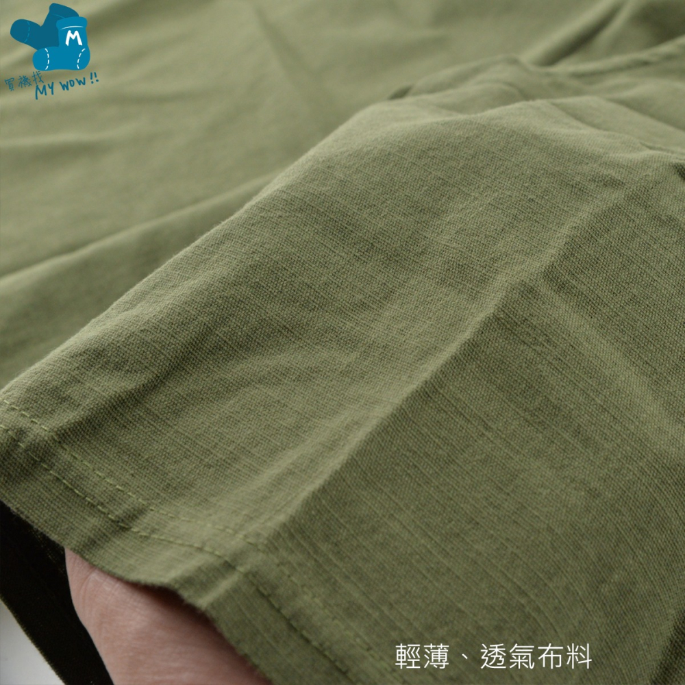 寬鬆棉麻五分褲 短褲 休閒褲 日韓流行款 男女皆可穿 透氣舒適 顯瘦腰身 麥襪企業社-細節圖3