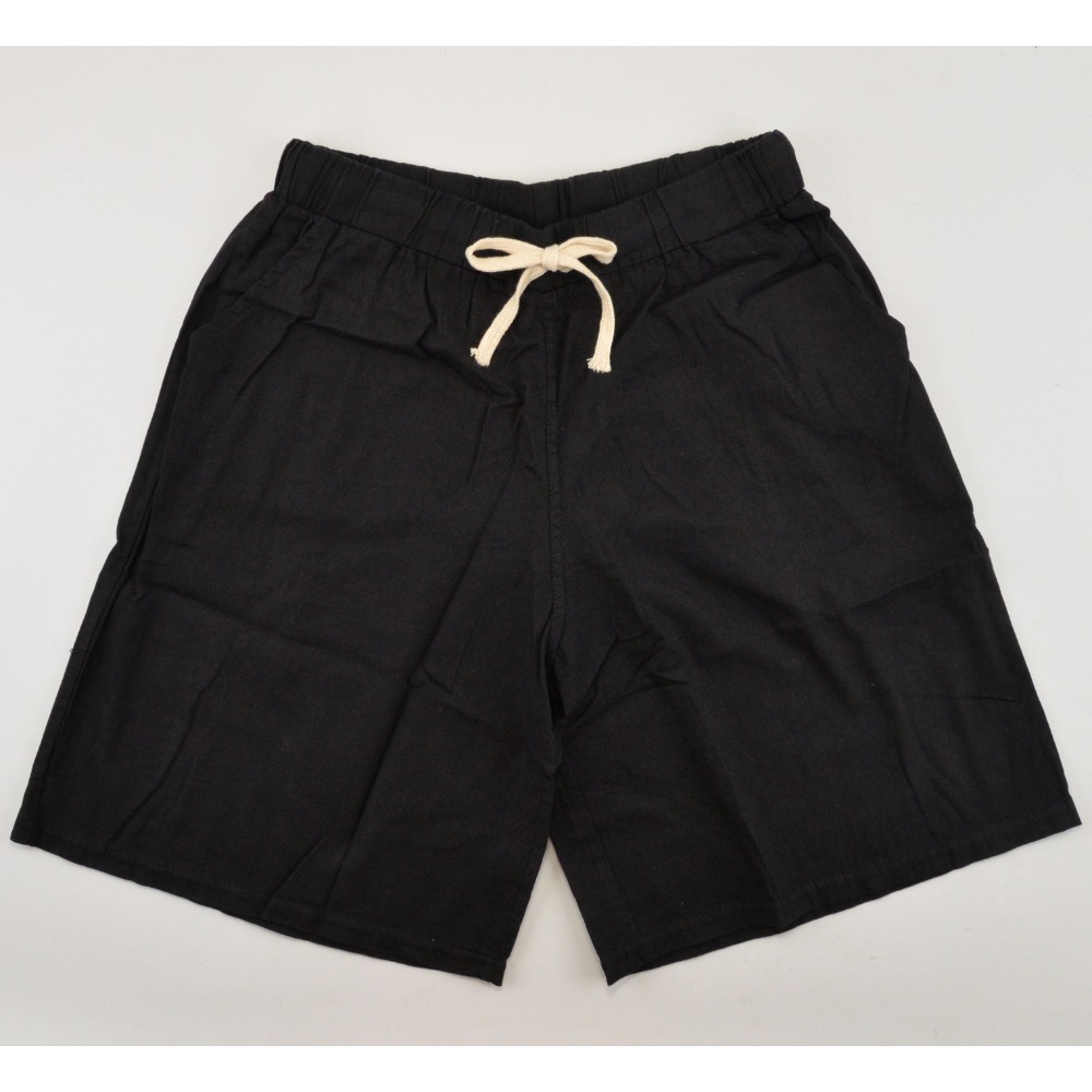 寬鬆棉麻五分褲 短褲 休閒褲 日韓流行款 男女皆可穿 透氣舒適 顯瘦腰身 麥襪企業社-規格圖5