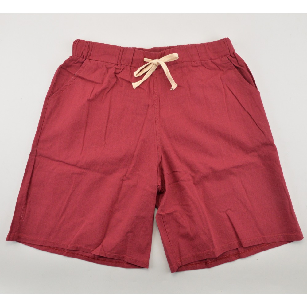 寬鬆棉麻五分褲 短褲 休閒褲 日韓流行款 男女皆可穿 透氣舒適 顯瘦腰身 麥襪企業社-規格圖5